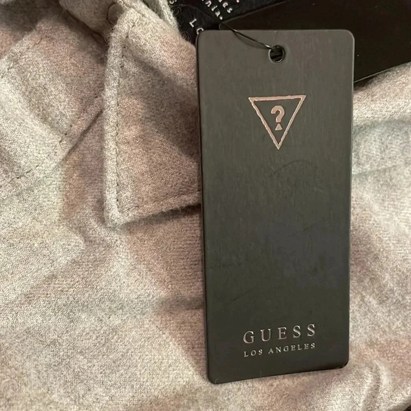 Guess Layne Twill Military Patch Button Up  Shirt Size Large - Picture 13 of 14